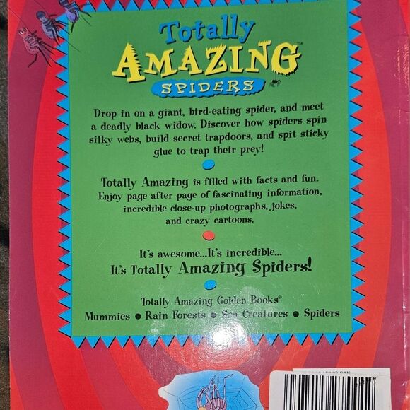 Totally Amazing Spiders by Golden Books 1998 Childrens Book 7-11 year old reader - Picture 4 of 8